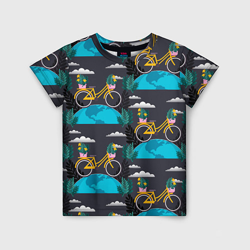 Детская футболка Велопрогулка / 3D-принт – фото 1