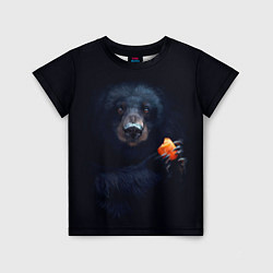 Футболка детская Медведь с морковкой, цвет: 3D-принт