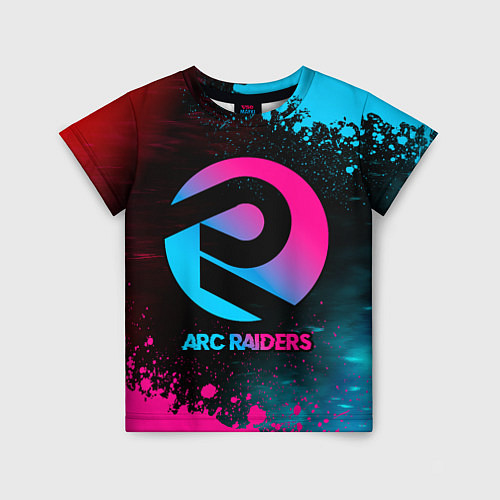 Детская футболка ARC Raiders - neon gradient / 3D-принт – фото 1