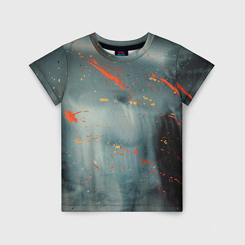 Детская футболка Абстрактное множество костюмов в тумане и краски / 3D-принт – фото 1