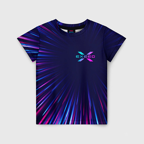 Детская футболка Exeed neon speed lines / 3D-принт – фото 1