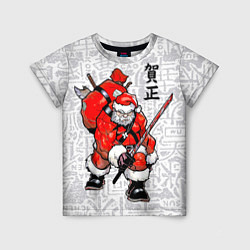 Футболка детская Santa Claus Samurai with katana, цвет: 3D-принт