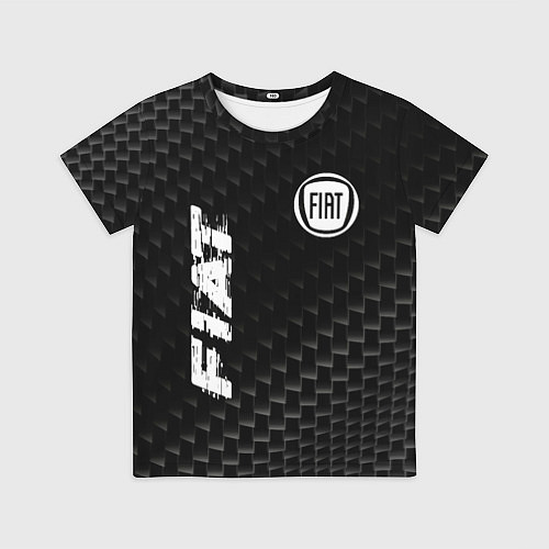 Детская футболка Fiat карбоновый фон / 3D-принт – фото 1