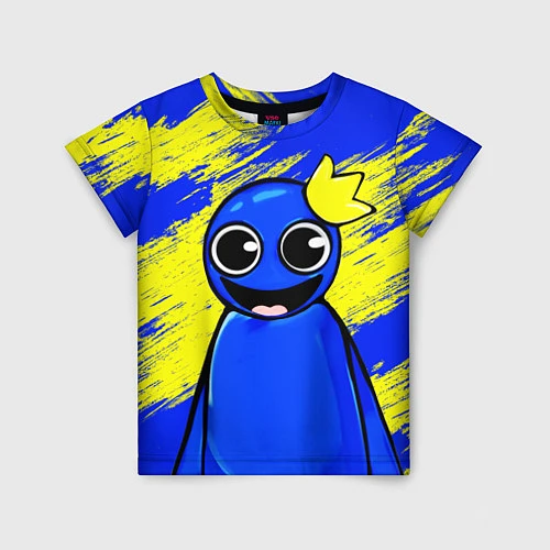 Детская футболка Радужные друзья радостный Синий / 3D-принт – фото 1