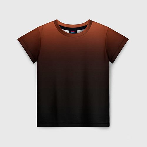 Детская футболка Благородный коричневый градиент / 3D-принт – фото 1