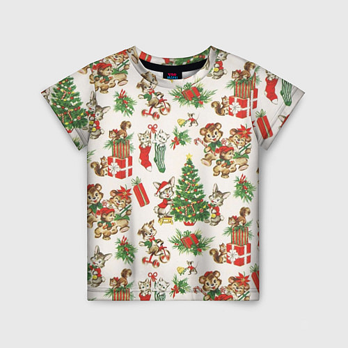Детская футболка Christmas Рождество / 3D-принт – фото 1