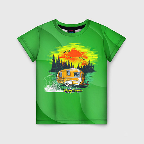 Детская футболка Домик на колесах / 3D-принт – фото 1