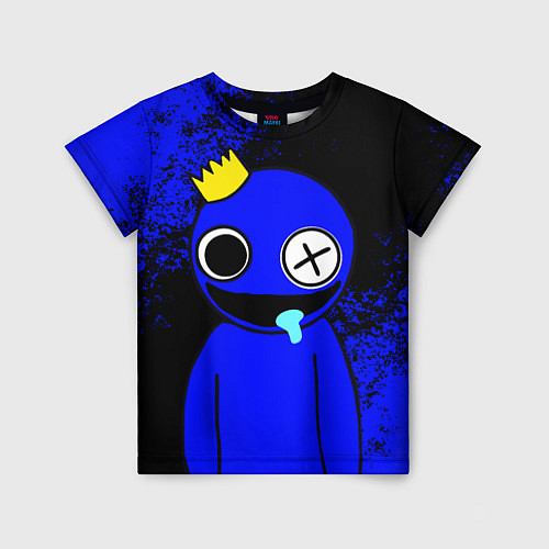 Детская футболка Радужные друзья: улыбчивый Синий / 3D-принт – фото 1