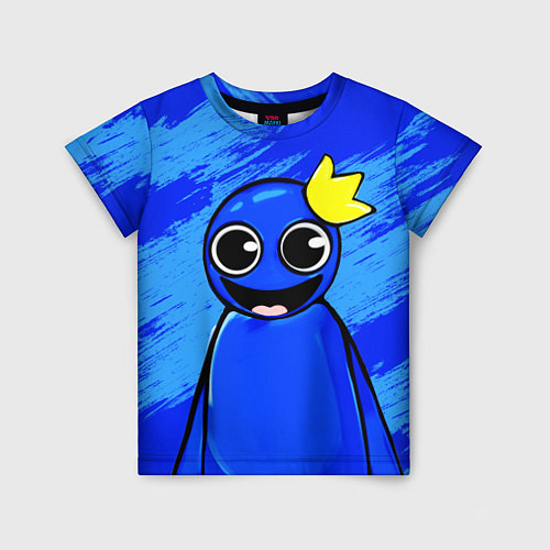Детская футболка Радужные друзья: веселый Синий / 3D-принт – фото 1