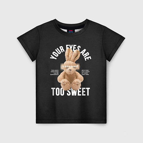 Детская футболка Rabbit too sweet / 3D-принт – фото 1