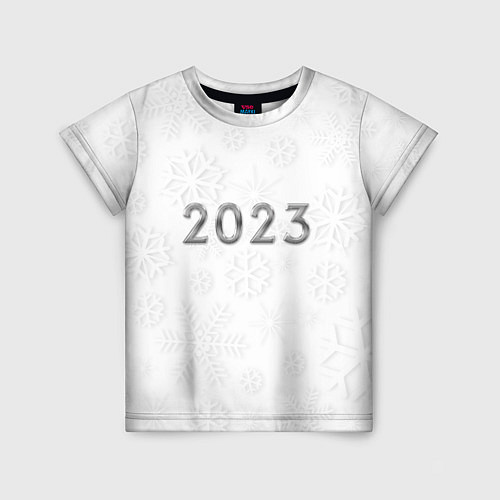 Детская футболка Новогодние снежинки 2023 / 3D-принт – фото 1