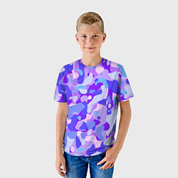 Футболка детская Ультрафиолетовая абстракция, цвет: 3D-принт — фото 2