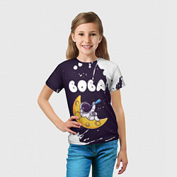 Футболка детская Вова космонавт отдыхает на Луне, цвет: 3D-принт — фото 2