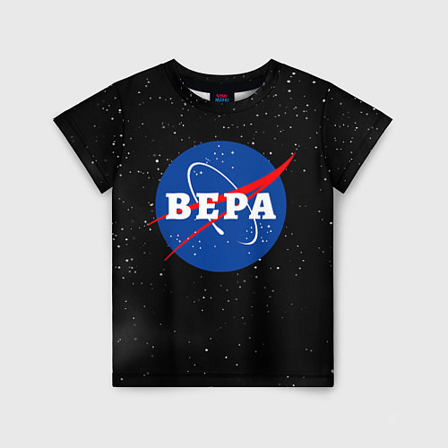 Детская футболка Вера Наса космос / 3D-принт – фото 1