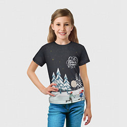 Футболка детская Новогодняя ночь, цвет: 3D-принт — фото 2