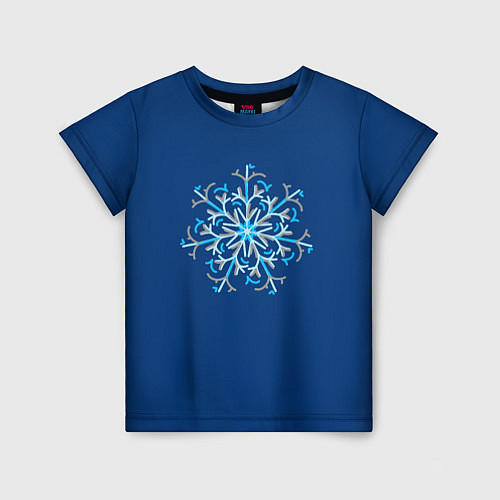 Детская футболка Абстракция снежинка / 3D-принт – фото 1