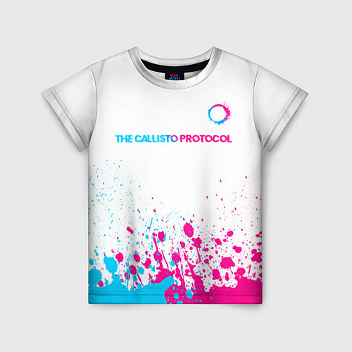 Детская футболка The Callisto Protocol neon gradient style: символ / 3D-принт – фото 1