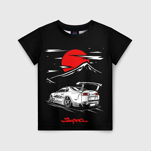 Детская футболка Тойота супра - JDM Style / 3D-принт – фото 1