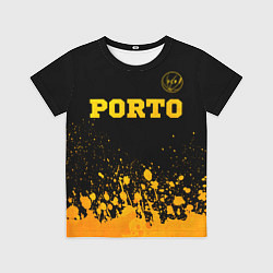 Футболка детская Porto - gold gradient: символ сверху, цвет: 3D-принт