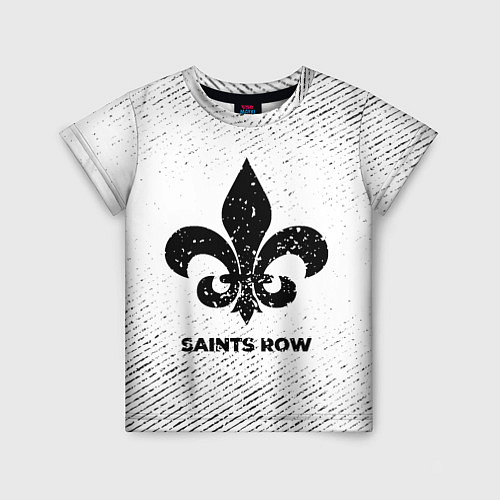 Детская футболка Saints Row с потертостями на светлом фоне / 3D-принт – фото 1