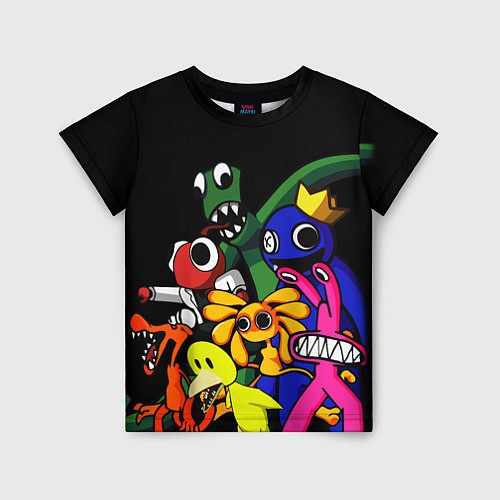 Детская футболка Персонажи из радужных друзей / 3D-принт – фото 1