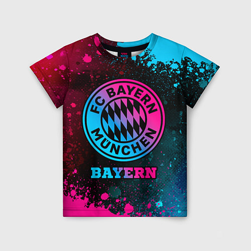 Детская футболка Bayern - neon gradient / 3D-принт – фото 1