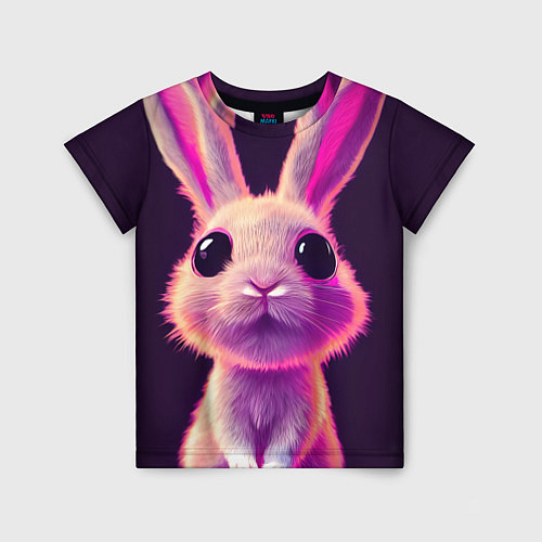 Детская футболка Кролик 3Д арт / 3D-принт – фото 1