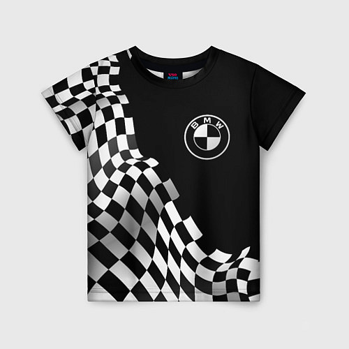 Детская футболка BMW racing flag / 3D-принт – фото 1