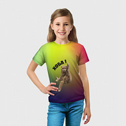 Футболка детская Хоба кот, цвет: 3D-принт — фото 2