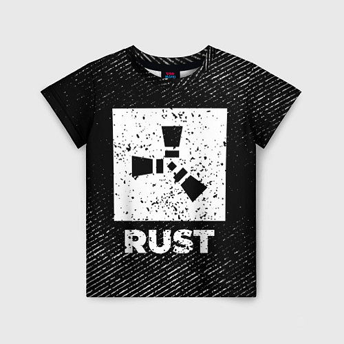 Детская футболка Rust с потертостями на темном фоне / 3D-принт – фото 1