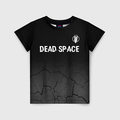 Детская футболка Dead Space glitch на темном фоне: символ сверху / 3D-принт – фото 1