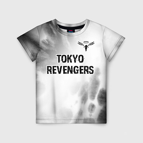 Детская футболка Tokyo Revengers glitch на светлом фоне: символ све / 3D-принт – фото 1