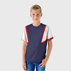 Футболка детская FIRM с белыми плечами, цвет: 3D-принт — фото 2