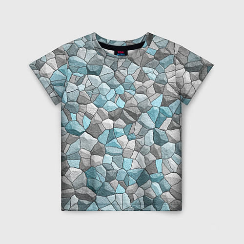 Детская футболка Мозаика из цветных камней / 3D-принт – фото 1