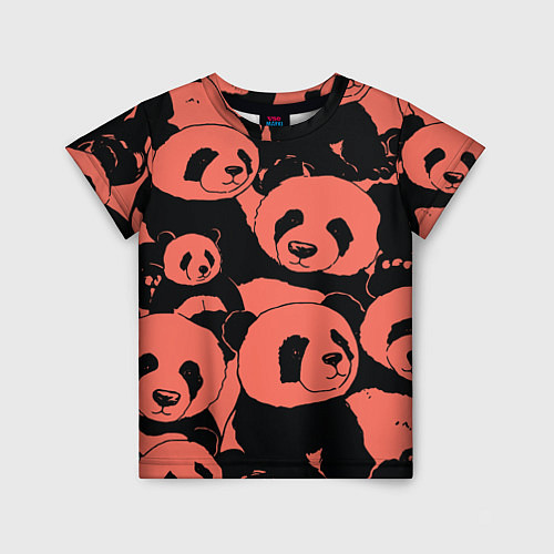 Детская футболка С красными пандами / 3D-принт – фото 1