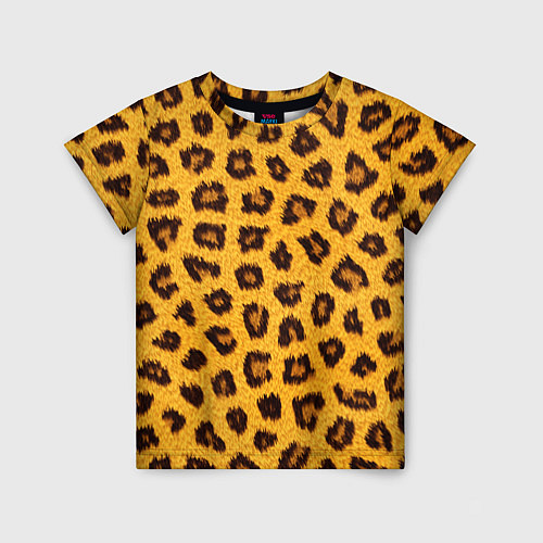 Детская футболка Текстура леопарда / 3D-принт – фото 1