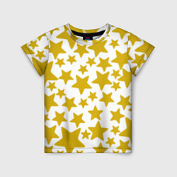 Футболка детская Жёлтые звезды, цвет: 3D-принт