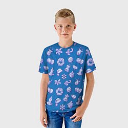 Футболка детская Новогоднее настроение: cиний, цвет: 3D-принт — фото 2