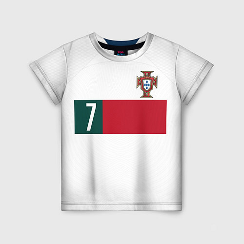 Детская футболка Роналду ЧМ 2022 Португалия выездная / 3D-принт – фото 1