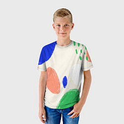Футболка детская Разноцветные пятна, цвет: 3D-принт — фото 2