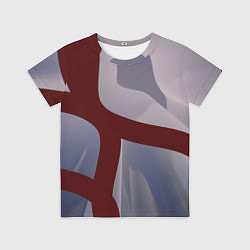 Футболка детская Красные и розовые волнообразные пластины, цвет: 3D-принт