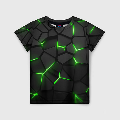 Детская футболка Green neon steel / 3D-принт – фото 1