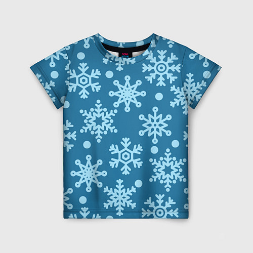 Детская футболка Blue snow / 3D-принт – фото 1