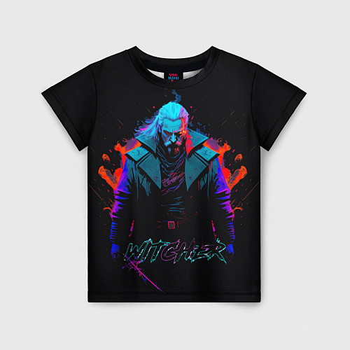 Детская футболка Witcher in neon style / 3D-принт – фото 1