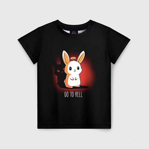 Детская футболка Кролик чёртик / 3D-принт – фото 1