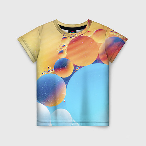 Детская футболка Абстрактные круги с разными красками / 3D-принт – фото 1