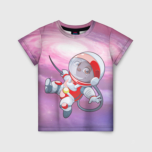 Детская футболка Обезьянка в космосе / 3D-принт – фото 1