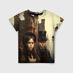 Футболка детская Victorian boy and girl, цвет: 3D-принт