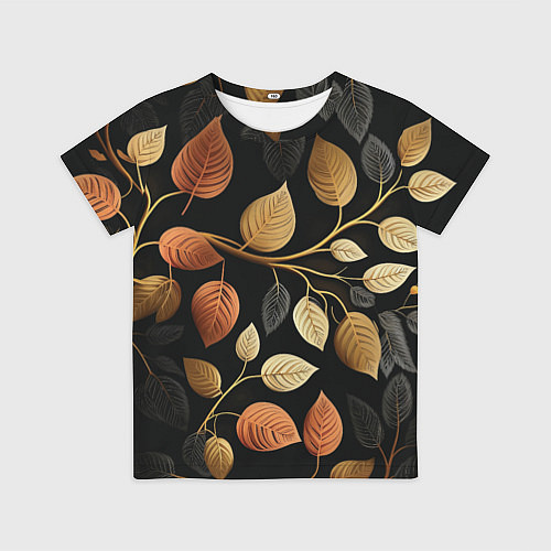 Детская футболка Осеннее настроение - листья / 3D-принт – фото 1