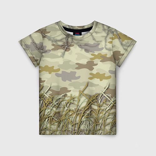 Детская футболка Камуфляж охотника / 3D-принт – фото 1
